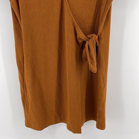 Madewell Textured & Thread textured short sleeve wrap dress sz S - Picture 4 of 6